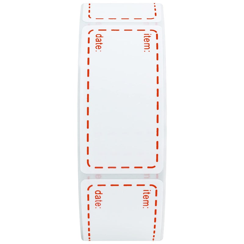 Hybsk 500pcs Freezer Labels Removable Storage Stickers 1x2 Inch Waterproof Oil-Resistant Refrigerator Kitchen Labels (Red) - Image 3